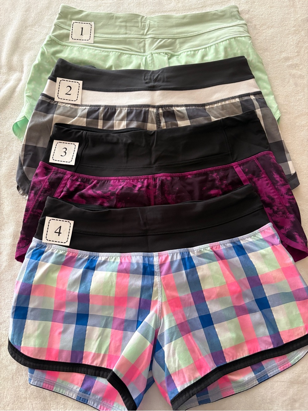 Lululemon speed up shorts. All size 6. Good condition and clean liners. - Picture 1 of 2
